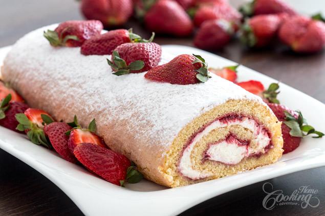 Strawberry Swiss Roll