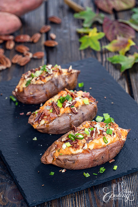 Stuffed Sweet Potatoes Closeup