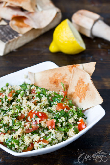 Tabouli Salad with pita chips