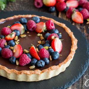 Chocolate tart - tarte au chocolat