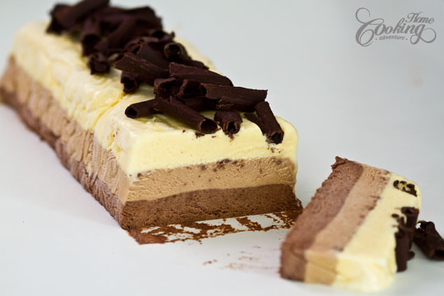 Triple Chocolate Semifreddo slice