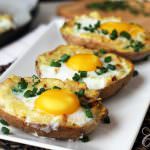 Twice Baked Potato with Egg on Top