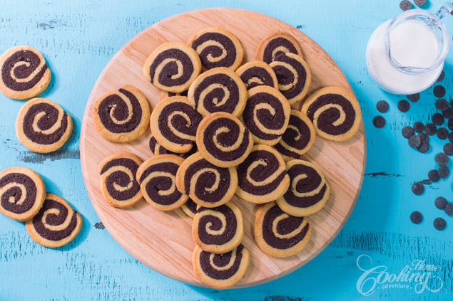 Vanilla Chocolate Swirl Cookies