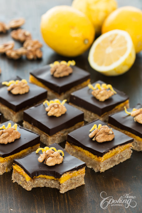 Walnut Lemon Bars section