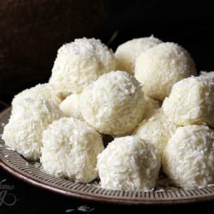 White chocolate and coconut truffle