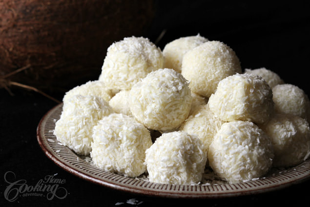 White Chocolate and Coconut Truffles