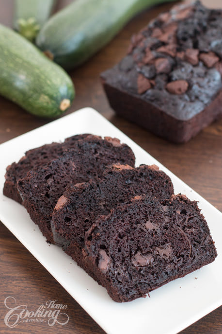 Chocolate Zucchini Bread slices