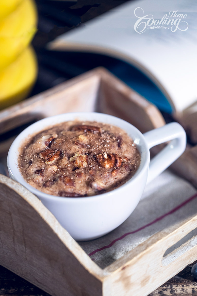 1 Minute - Banana Bread Mug Cake vertical