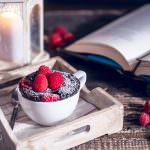 1 Minute - Chocolate Raspberry Mug Cake