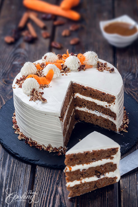 Best Ever Refined Sugar Free Carrot Cake Slice