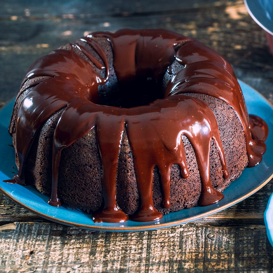 Chocolate Cream Cheese Bundt Cake with Chocolate Ganache