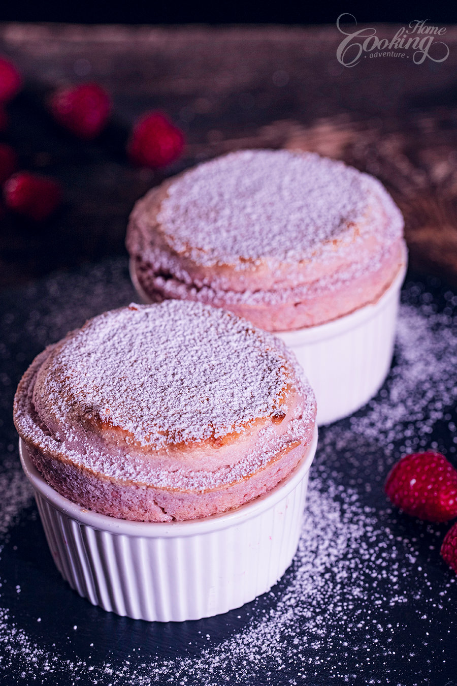 raspbery souffle vertical