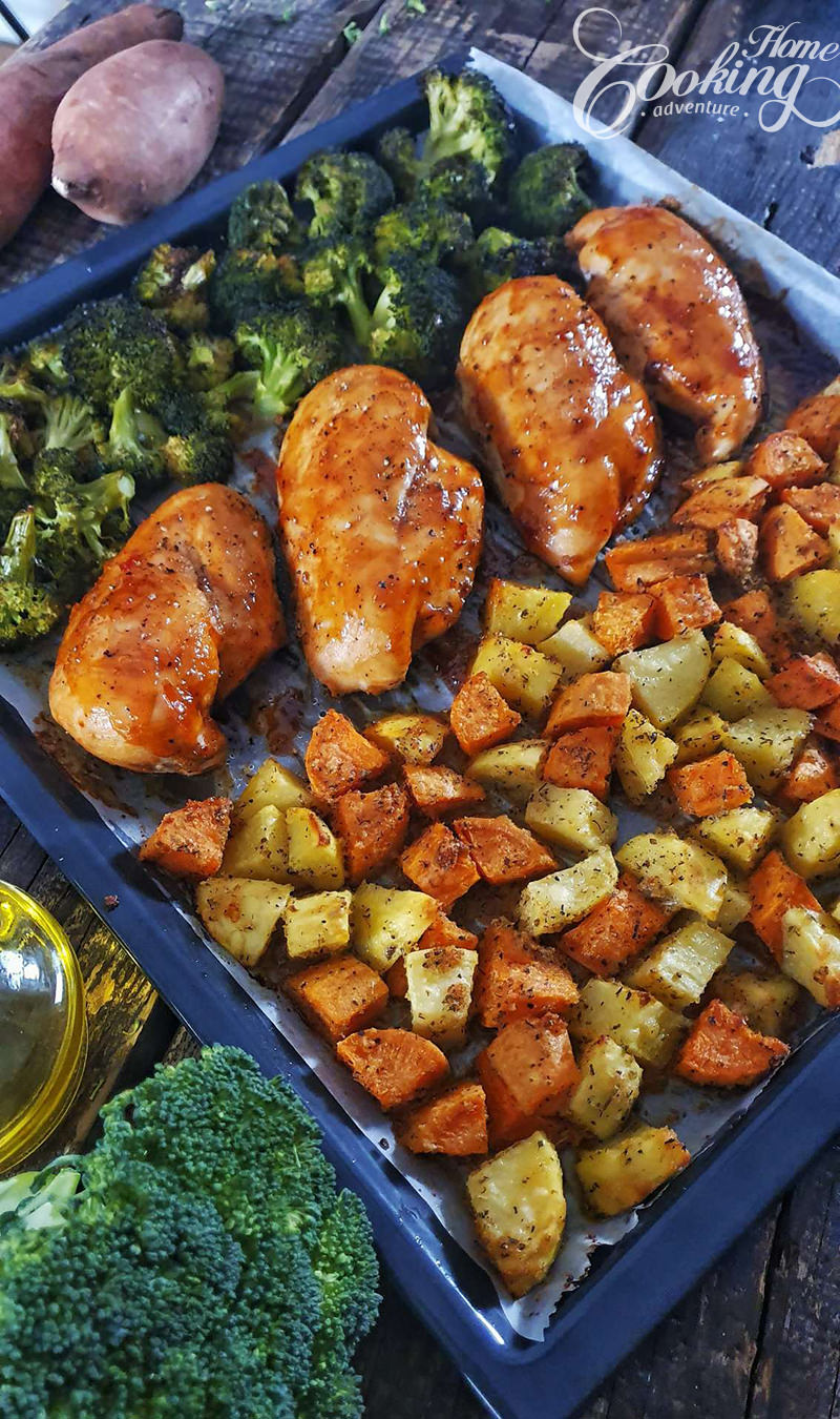 sheet pan BBQ Chicken