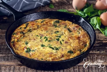 Crustless spinach and bacon quiche