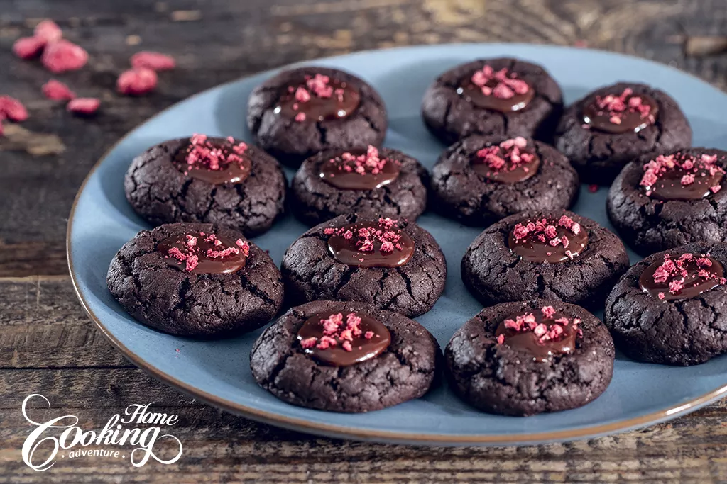 chocolate thumbprint cookies