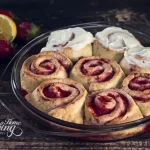 No Yeast Eggless Strawberry Rolls