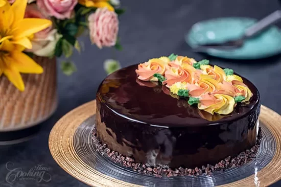 Orange Chocolate Mirror Cake