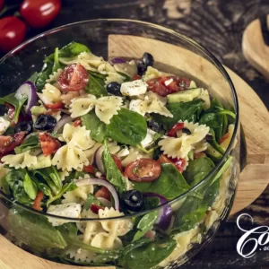Mediterranean summer pasta salad