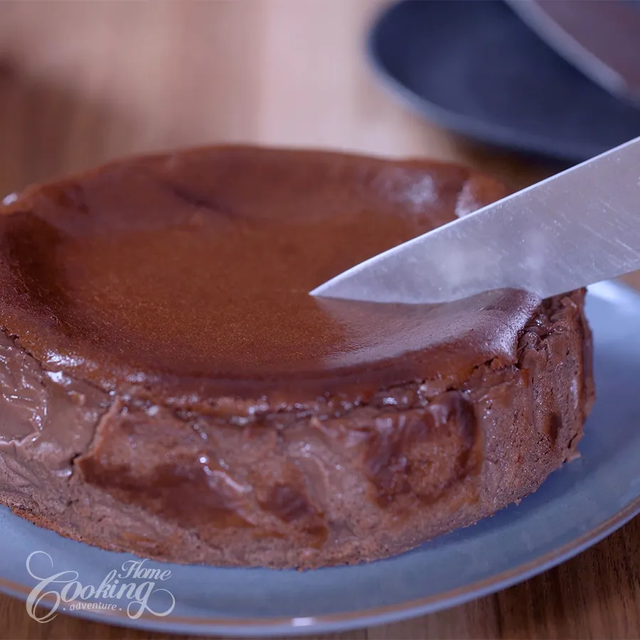 Chocolate Basque Burnt Cheesecake - step23
