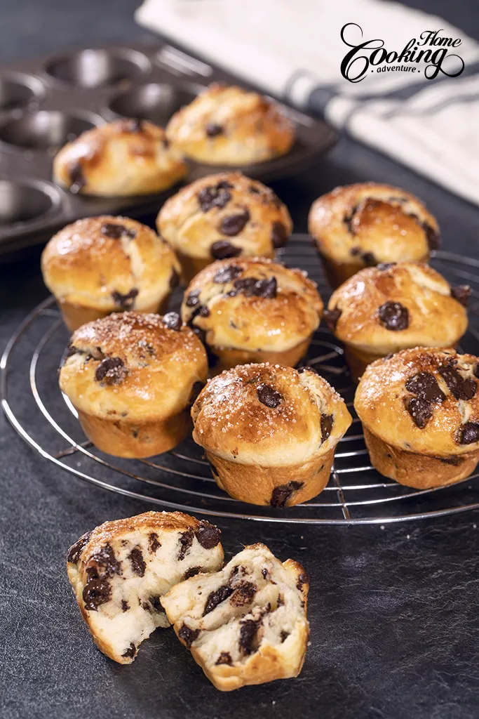 Chocolate Brioches in Muffin Pan