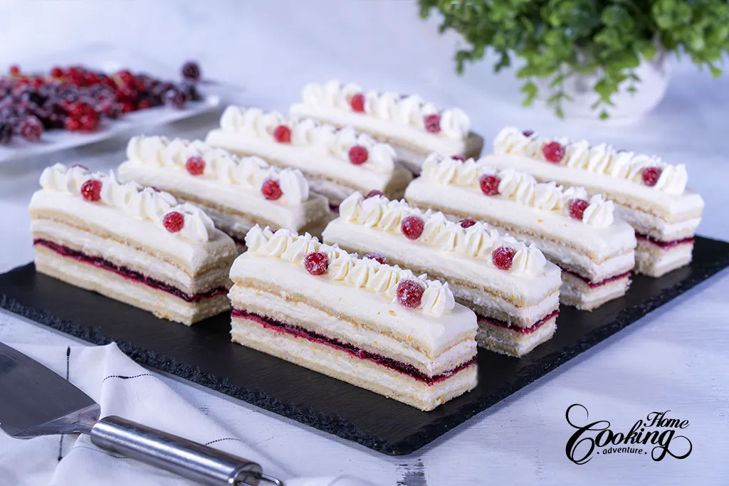 white chocolate cranberry orange layer cake