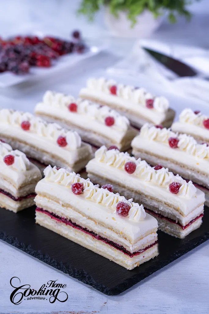 white chocolate cranberry layer cake