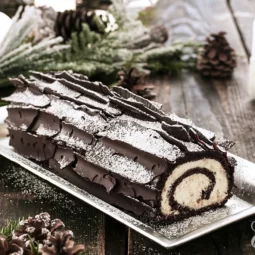 Chocolate Coconut Bûche de Noël - Christmas Yule Log