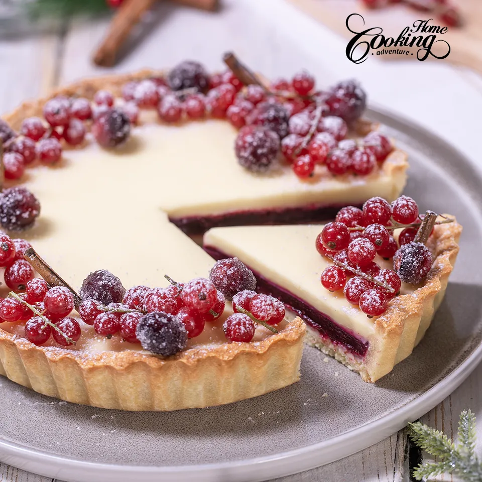 cranberry white chocolate tart - christmas tart