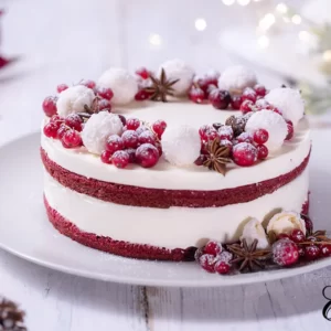 red velvet white chocolate cheesecake