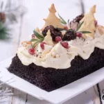 sour cherry chocolate christmas cake