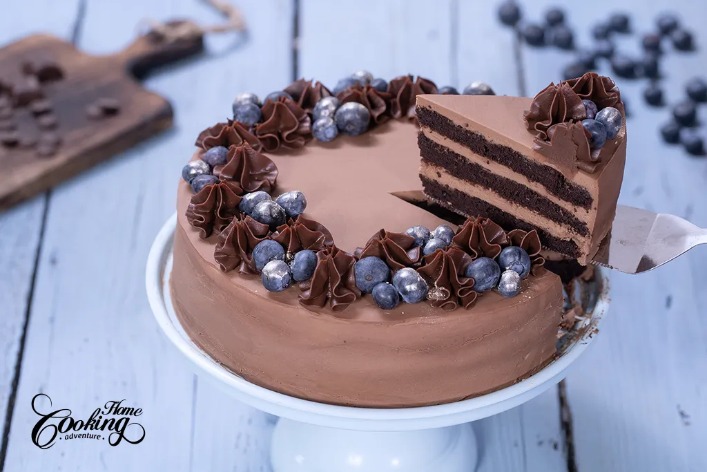 double chocolate layer cake