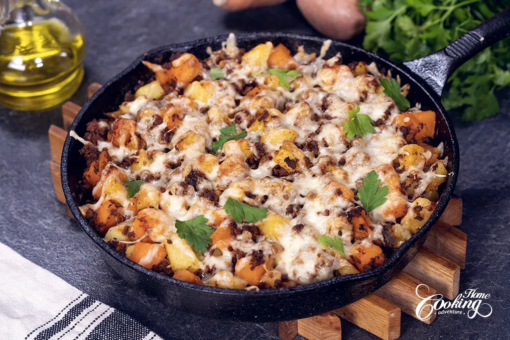 ground meat and potato skillet