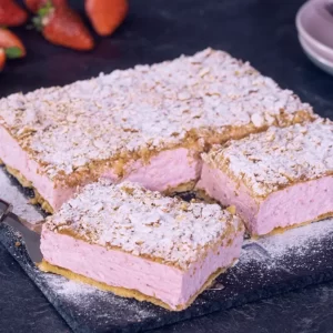 Puff Pastry Strawberry Cheesecake