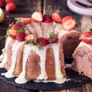 Strawberry Lemon Bundt Cake