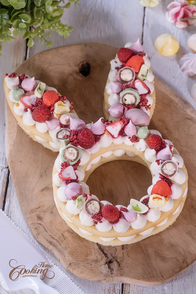 Easter bunny coconut cream tart with a beautiful decoration