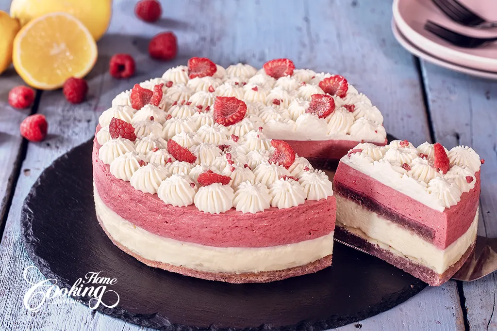 White Chocolate Raspberry Mousse Cake