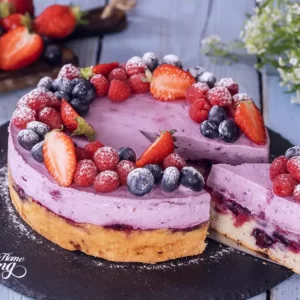 Berry Cream Cheese Mousse Cake