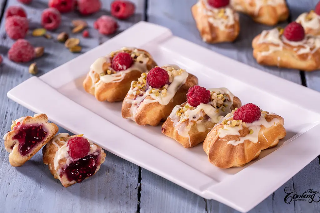 Vanilla Raspberry Mini Eclairs