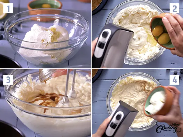 Preparing the cream cheese filling