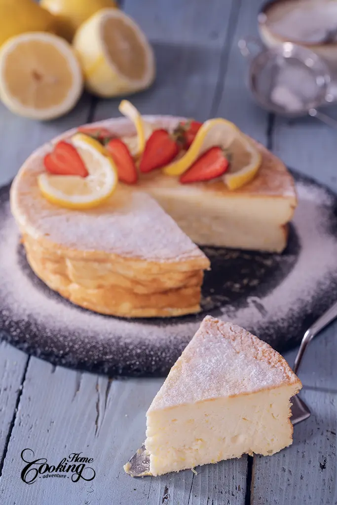 irresistible slice of Lemon Ricotta Cake 