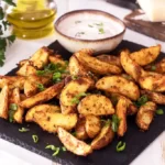 Roasted Sweet Potatoes with Greek Yogurt dipping sauce