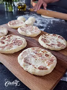 cooking the flatbreads