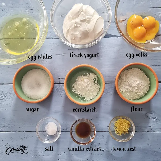 ingredients for Easy Yogurt Cake 
