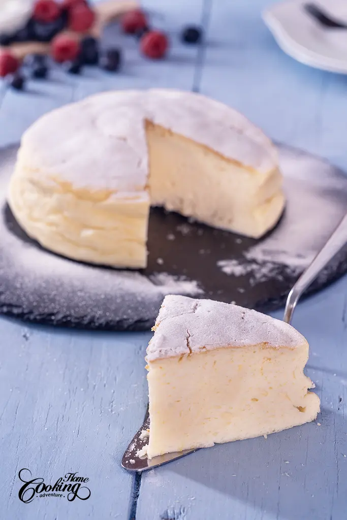 Easy Yogurt Cake - slice close-up - Fluffy Yogurt Cake