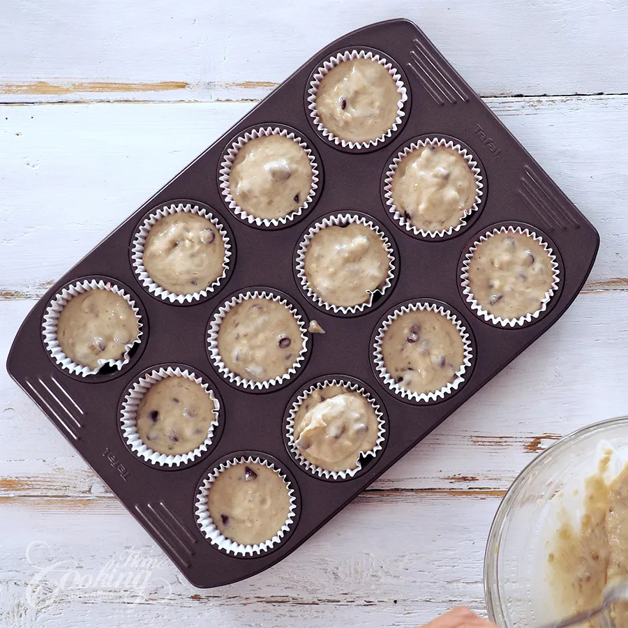 Banana Chocolate Chip Muffins - step16