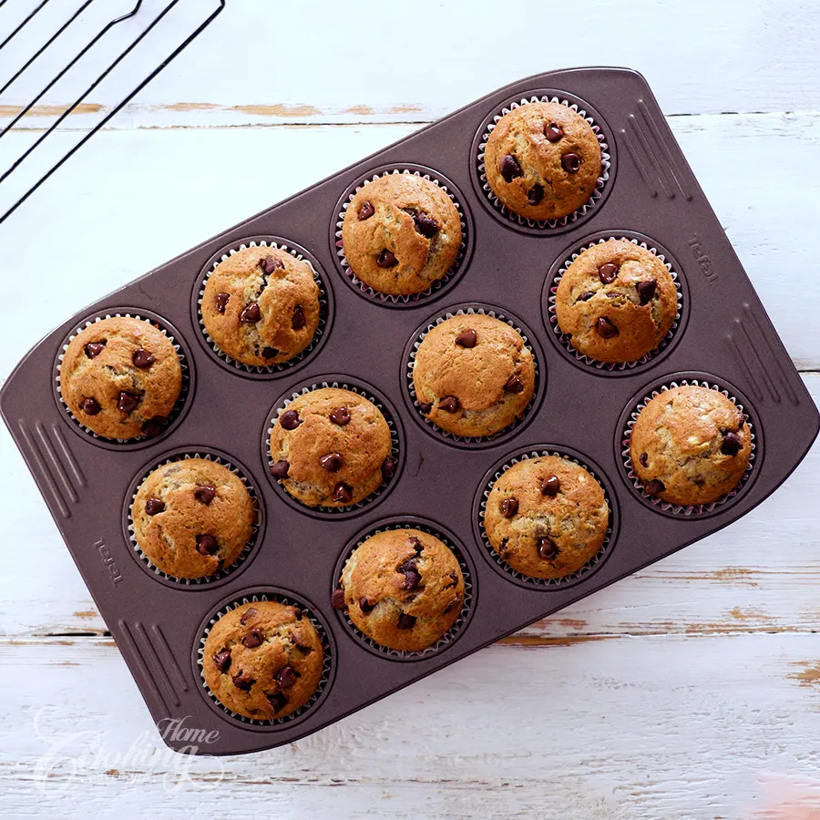 Banana Chocolate Chip Muffins - step21