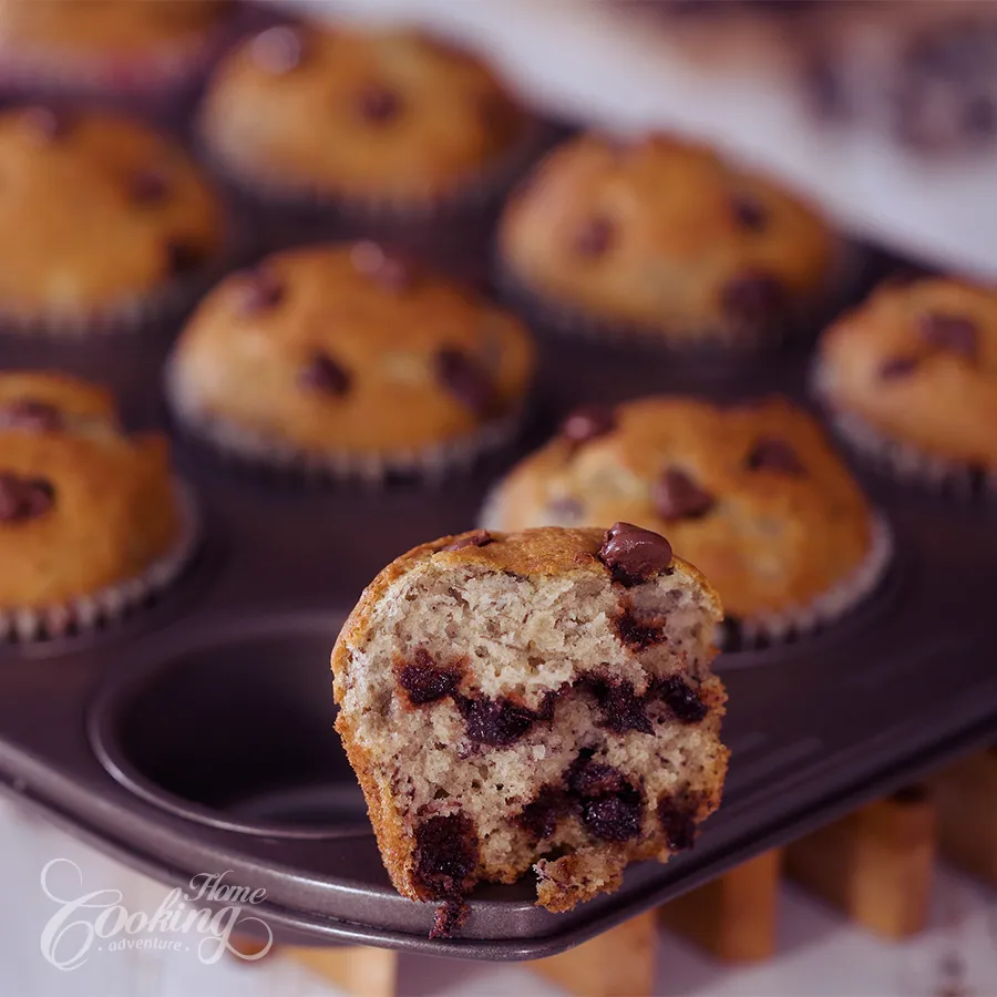 Banana Chocolate Chip Muffins - step22