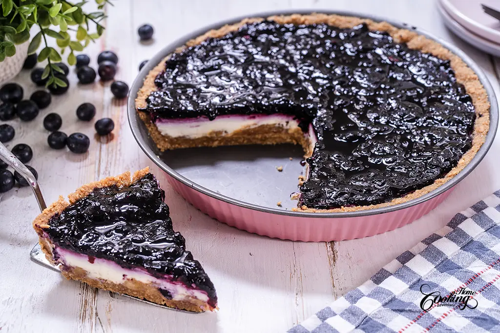 Ricotta Banana Blueberry Pie - Home Cooking Adventure