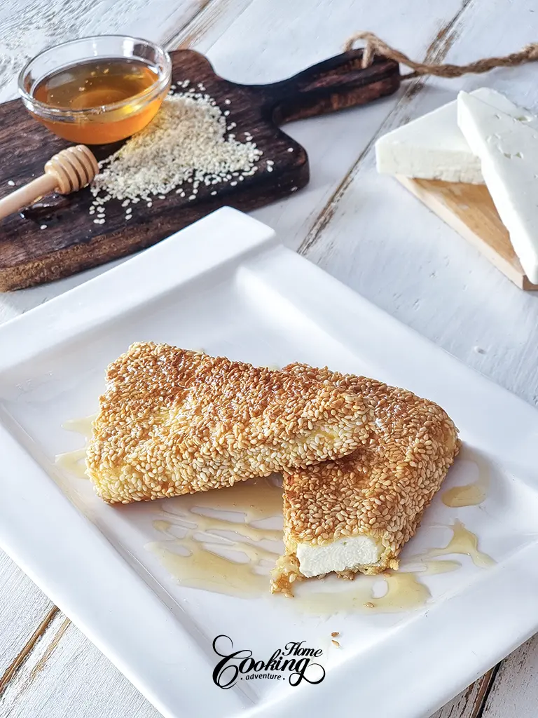 Fried Feta with Honey and Sesame Seeds - Greek Recipe