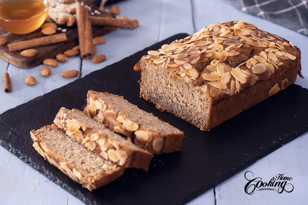 Healthy Banana Bread - Oatmeal Almond Banana Bread